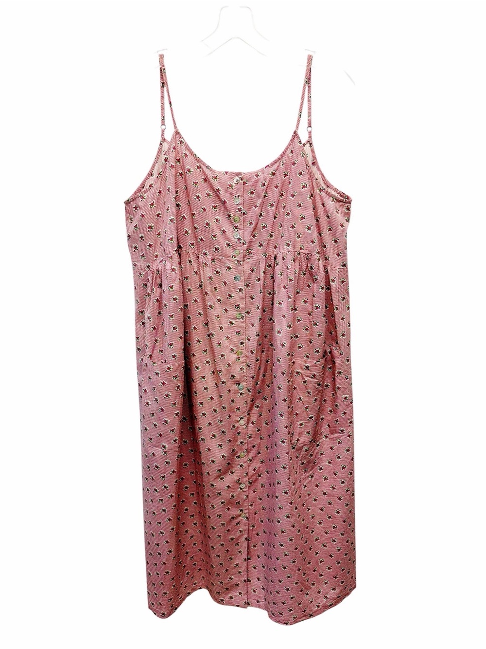 April Cornell Floral Midi Dress with Spaghetti Straps Size XL